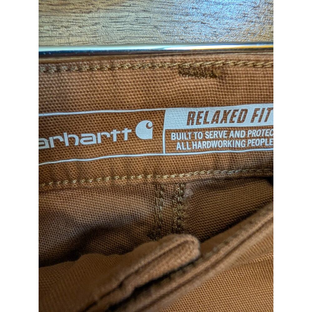 Carhartt Carpenter Pants Womens 4T Brown Canvas Rugged Flex Relaxed BN5113-W NWT - Picture 2 of 6